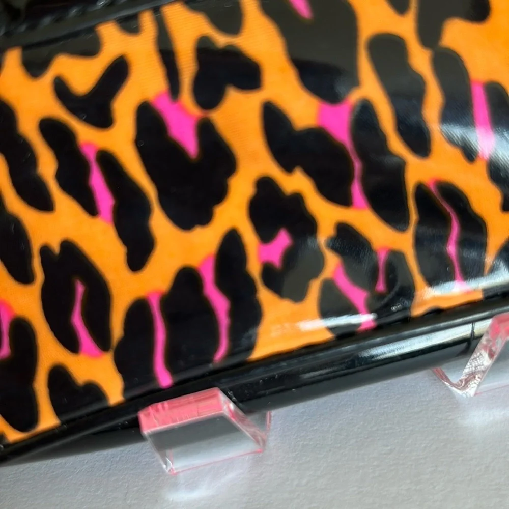 Betsey Johnson Leopard Print clutch/cosmetic Bag